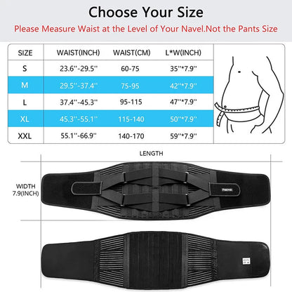 Double Pull Back Lumbar Support Belt Waist Orthopedic Corset Men Women Spine Decompression Waist Trainer Brace Back Pain Relief