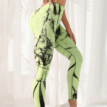 Tie-dye Leggings Spandex Yoga Pants Women's High Waist